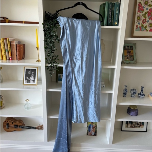 Lilia Sash Neck Dress in Cerulian Blue MISHA - Picture 5 of 7